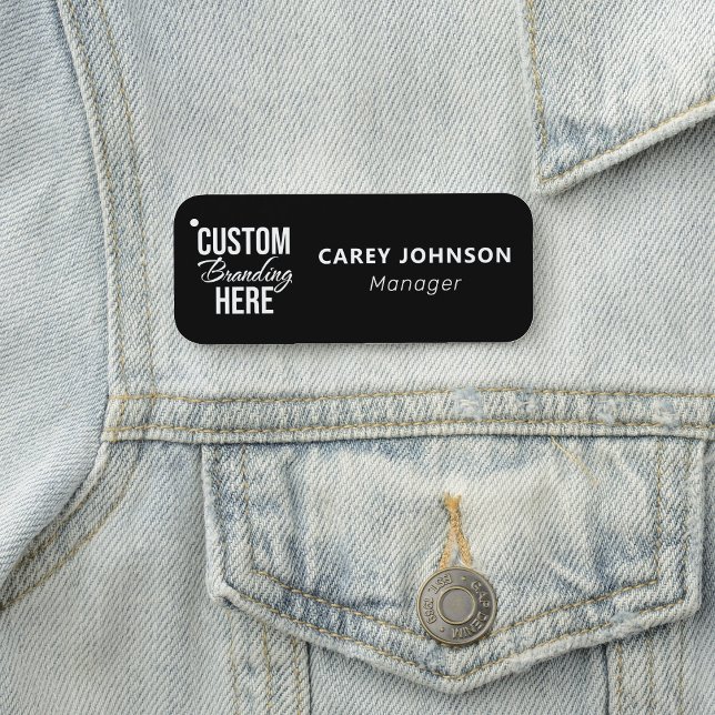 Logo schwarz Magnetic Namensschild (logo employee magnetic name tag)