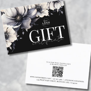 Logo Schwarz Weiß Geschäft Geschenkgutschein Visitenkarte