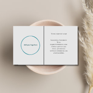 Logo Schwarz-weiß Grau Minimalistisch Beruflich Telefonnummerkarte