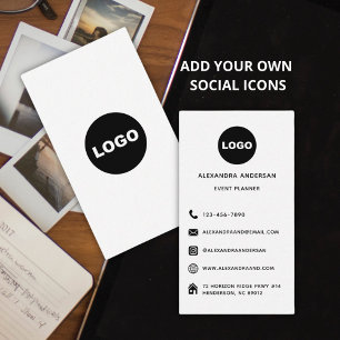 Logo Schwarz Weiß Minimalistisch Professionell Visitenkarte
