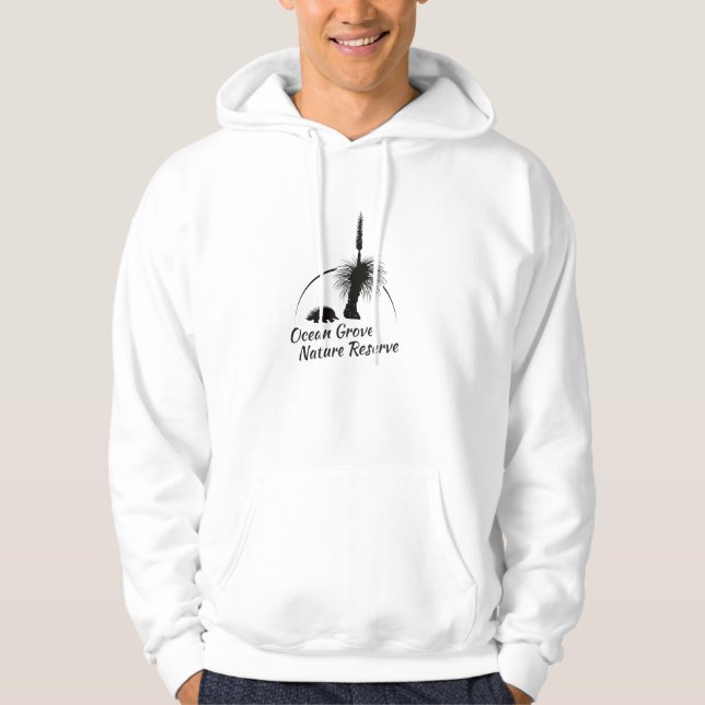 Logo-Schwarzes der Männer mit Kapuze des Hoodie (Vorderseite)