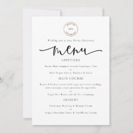 Logo Script Company Weihnachts-Party-Menü-Karte Einladung