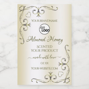 Logo "Shimmery Cream Product Labels Verziert Corne Lebensmitteletikett