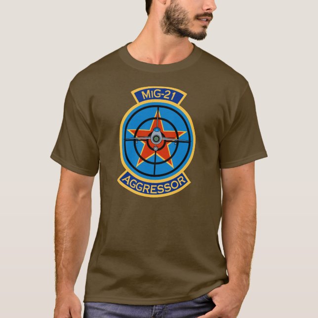 Logo-Shirt des Angreifer-MiG-21 T-Shirt (Vorderseite)