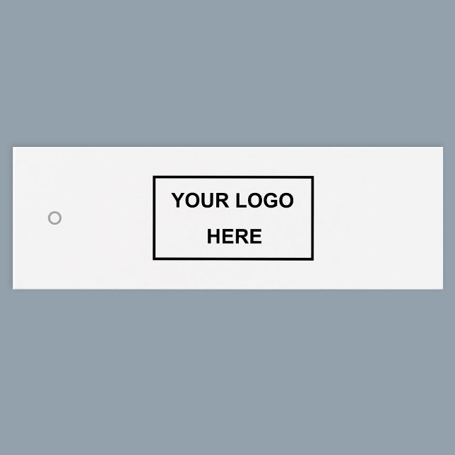 Logo Simple Modern Clothes Hang-Tag (Stylishly Personalize with Your Custom Logo on the Front - Website Name on the Reverse Side.)