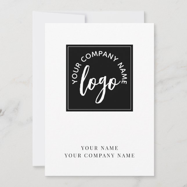 Logo Simple Note Card Mitteilungskarte (Vorderseite)