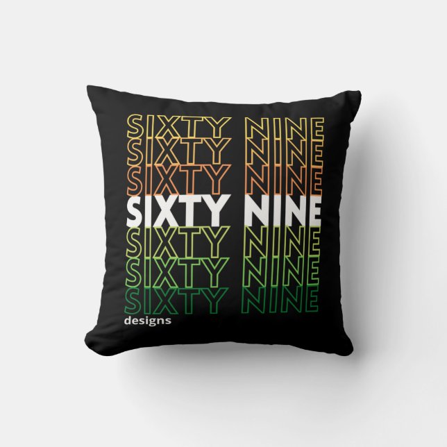 Logo "SIXTYNINE DESIGNS" Kissen (Vorderseite)