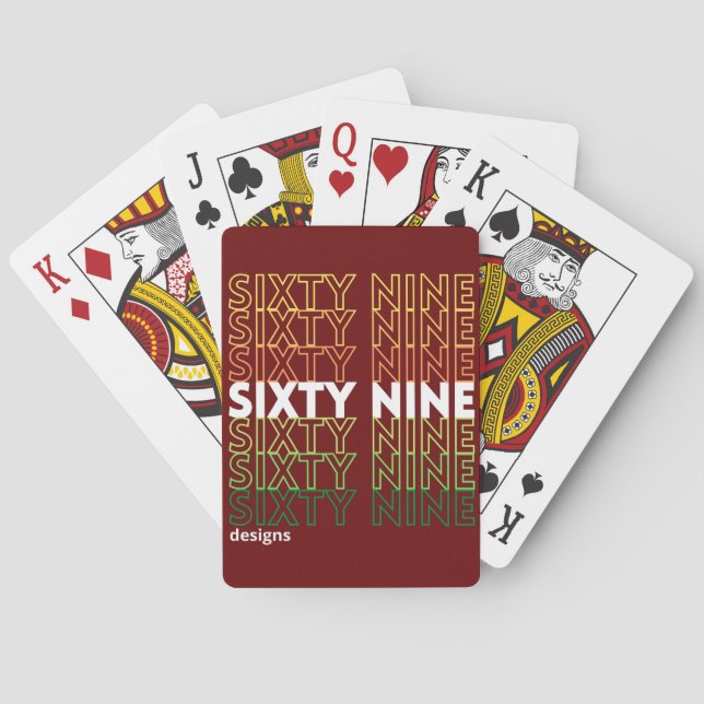 Logo "SIXTYNINE DESIGNS" Spielkarten (Rückseite)