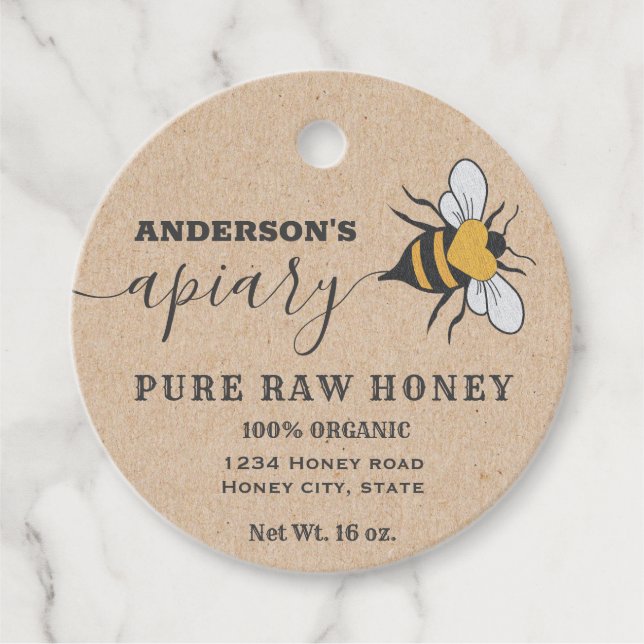 Logo-Skript für Kraft-Bienen-Honigklee Geschenkanhänger (Vorderseite)