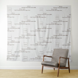 Logo-Slogan Business Step and Repeat, Simple Brown Wandteppich