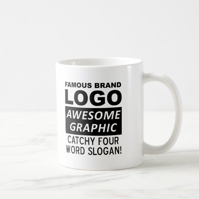 Logo-Slogan Funny Mug Tasse (Rechts)