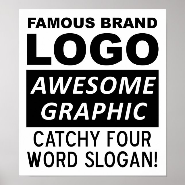 Logo-Slogan Funny Poster (Vorne)