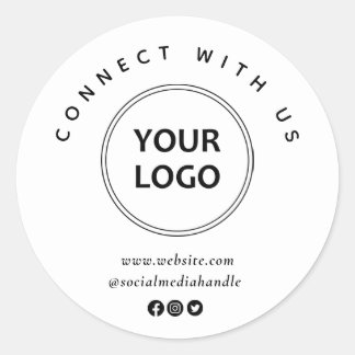 Logo-Social-Media-Geschäftszeichen Runder Aufkleber