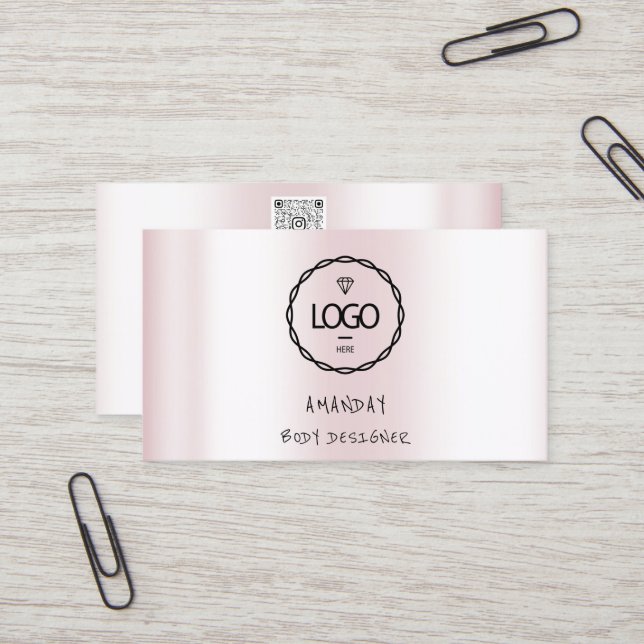 Logo-Social-Media-Logo QR-Code Visitenkarte (Vorderseite/Rückseite Beispiel)