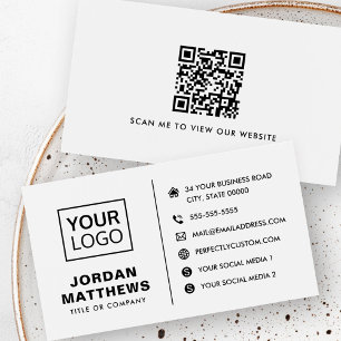 Logo-Social-Media-QR-Code jeder Farbe Visitenkarte