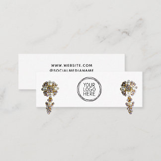 Logo Social Media Stud Ohrring Display Karte