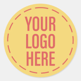 Logo "Sonnenstrand Gelb Thema" Runder Aufkleber