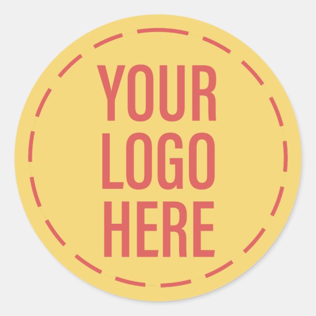 Logo "Sonnenstrand Gelb Thema" Runder Aufkleber (Vorderseite)