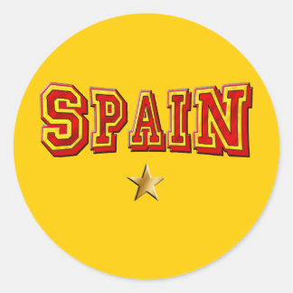 Logo Spaniens mit einem Stern Runder Aufkleber