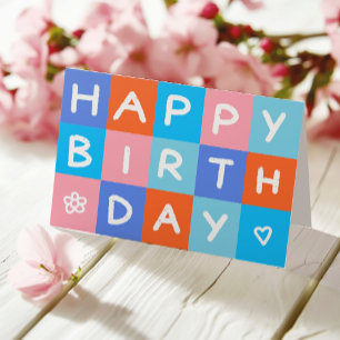 Logo Spaß farbenfroh einfach Business Happy Geburt Karte