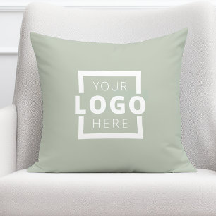 Logo-Spot für kundenspezifische Unternehmen grün Kissen