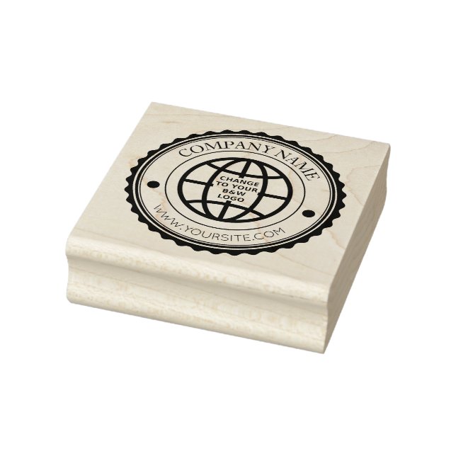 LOGO SQUARE UND SLOGAN RUBBER BRIEFMARKE GUMMISTEMPEL (Stempel)
