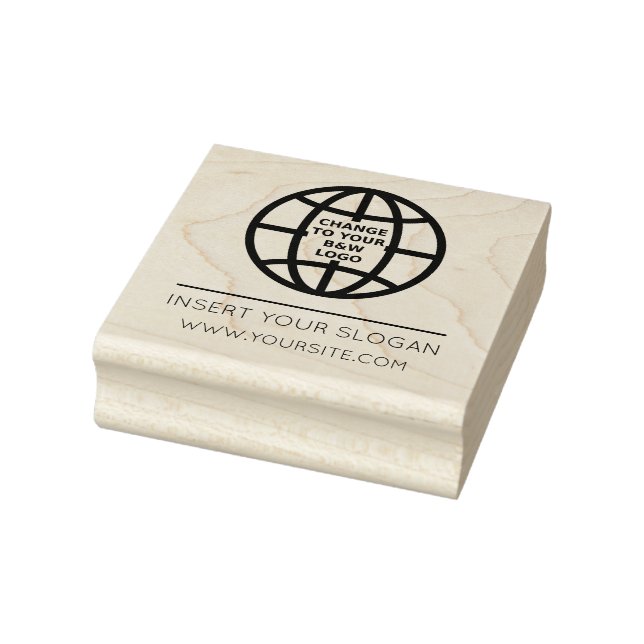 LOGO SQUARE UND SLOGAN RUBBER BRIEFMARKE GUMMISTEMPEL (Stempel)