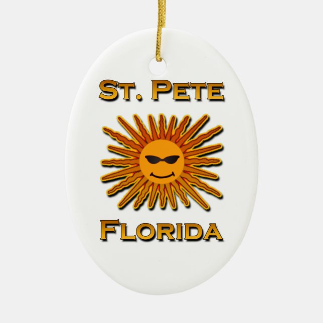 Logo St. Peter Florida Sun Keramikornament (Vorne)