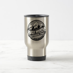 Logo-Stahl-Tasse felsiger Gebirgspark-Colorados Reisebecher