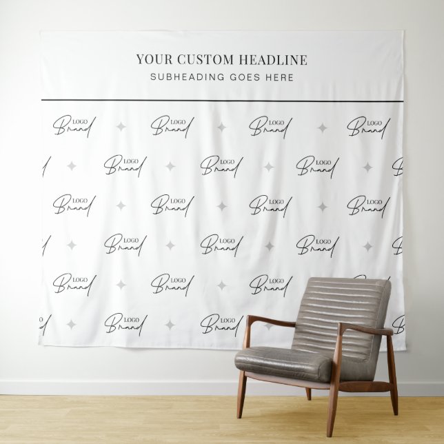 Logo Step Repeat Seminar Conference Event Backdrop Wandteppich (Beispiel (Horizontal))