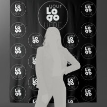 Logo Step und Repeat Schwarz Photobooth Hintergrun