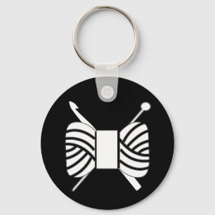 Logo-Strick-Ecke des Garns {Dark} Schlüsselanhänger