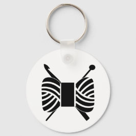 Logo-Strick-Ecke des Garns Schlüsselanhänger