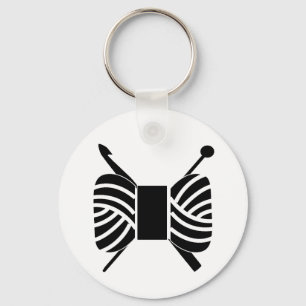 Logo-Strick-Ecke des Garns Schlüsselanhänger