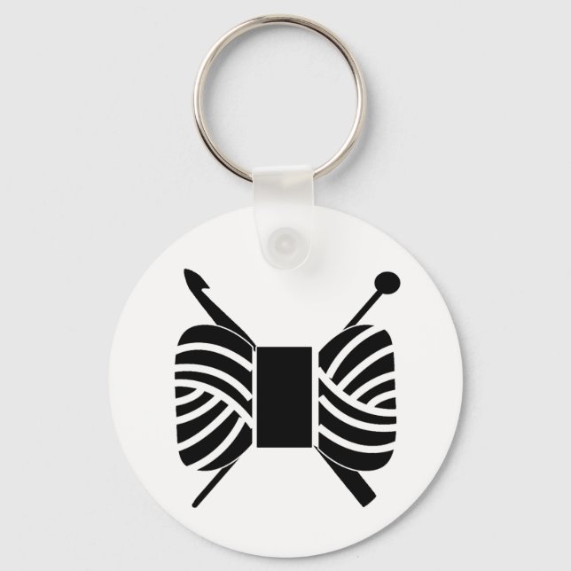 Logo-Strick-Ecke des Garns Schlüsselanhänger (Vorderseite)