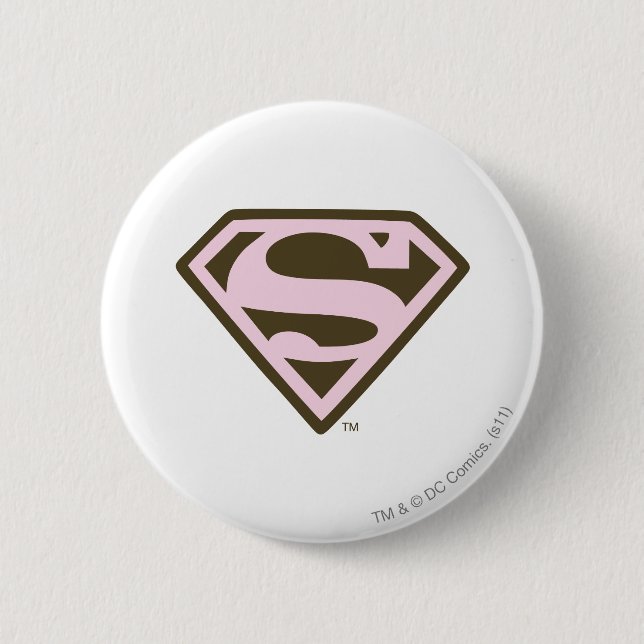 Logo "Supergirl Pink and Brown" Button (Vorderseite)