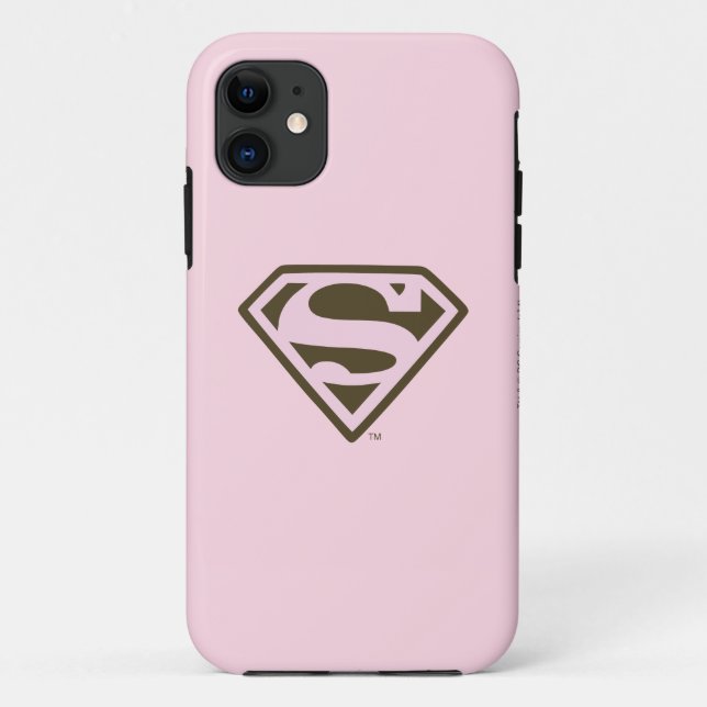 Logo "Supergirl Pink and Brown" Case-Mate iPhone Hülle (Rückseite)