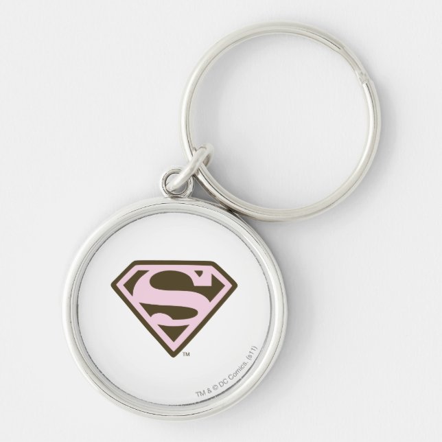 Logo "Supergirl Pink and Brown" Schlüsselanhänger (Vorne)