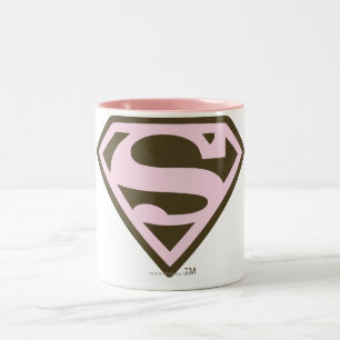 Logo "Supergirl Pink and Brown" Zweifarbige Tasse