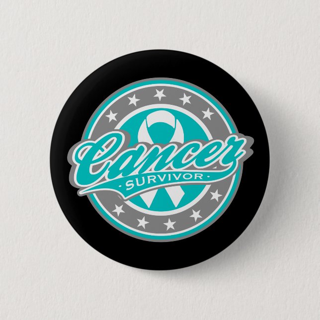 Logo-Swash-Gebärmutterhalskrebs Button (Vorderseite)