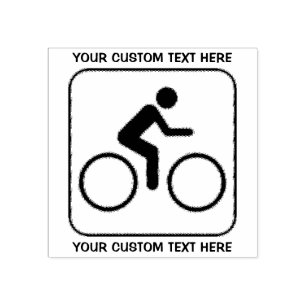 Logo-Symbol für Bicycle-Logos Briefmarke aus Edelk Gummistempel