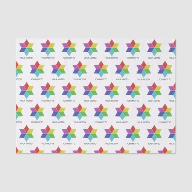 Logo-Symbol-Motto Unternehmen Werbeaktion Seidenpapier (Vorderseite)