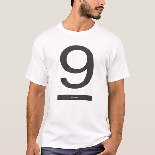 Logo-T-Shirt der Creme-9 T-Shirt (Vorderseite)