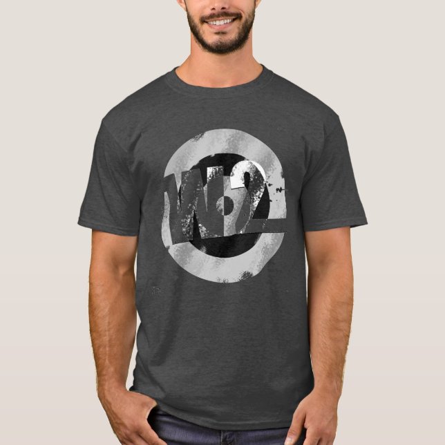 Logo-T-Shirt der W2-Band (Schwarz und Weiß) T-Shirt (Vorderseite)