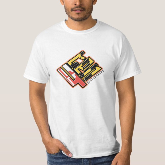 Logo-T-Stück der Skateboard-4ten T-Shirt (Vorderseite)