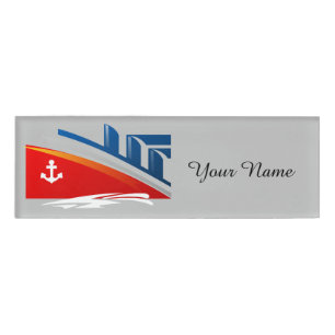 Logo-Tag für das Nautical Anchor-Boot-Schiff Namenschild