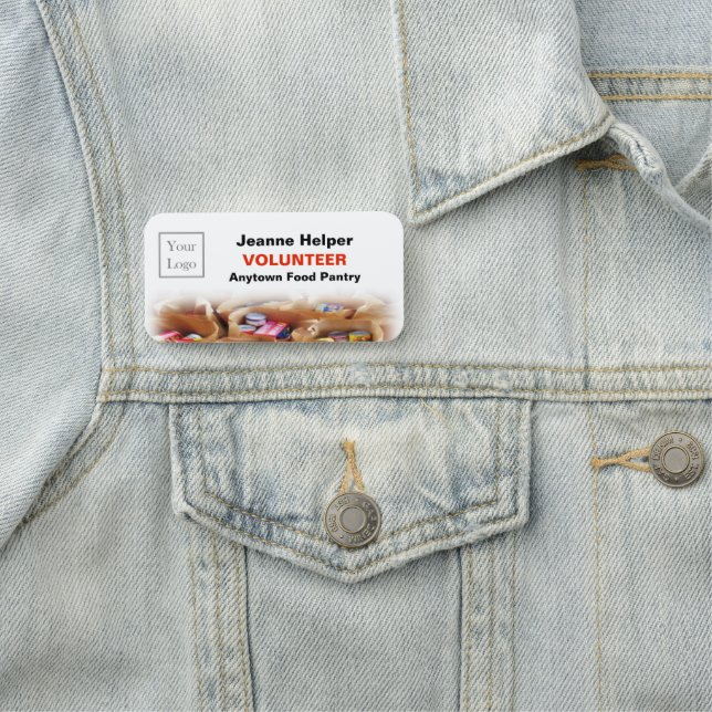 Logo-Tag für Organisation oder Wohltätigkeit Namensschild (Beispiel)