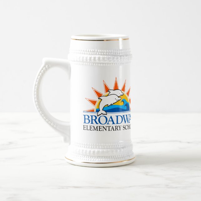 Logo-Tasse der Broadway Elementary School Bierglas (Links)