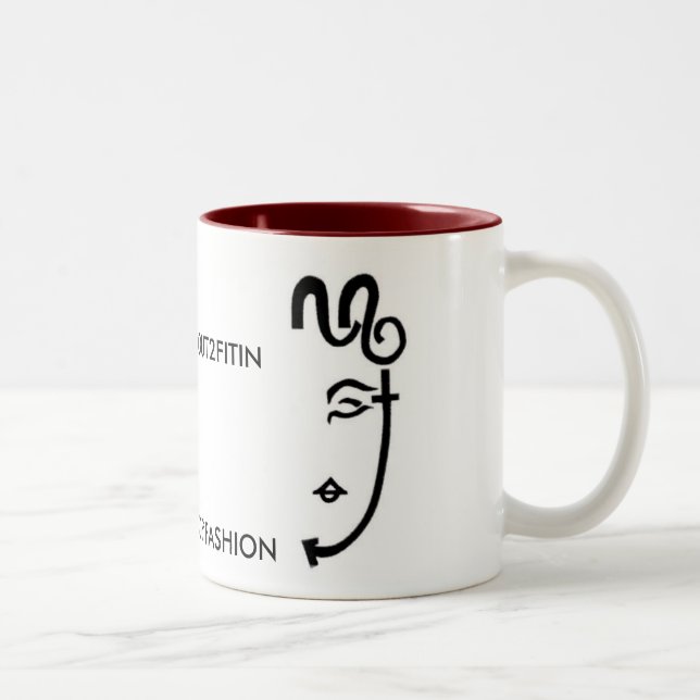 LOGO-TASSE DES SLOGAN-1&2 ZWEIFARBIGE TASSE (Rechts)