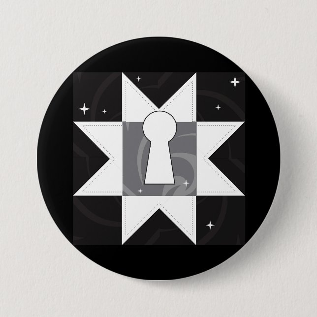 Logo-Taste -The Forgotten Rooms Quilt along Button (Vorderseite)